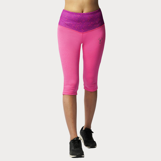 Capri & Leggings Activewear / Sportswear - Women's High-Waist Capri Leggings - S / R. Shockheather - Outperformer
