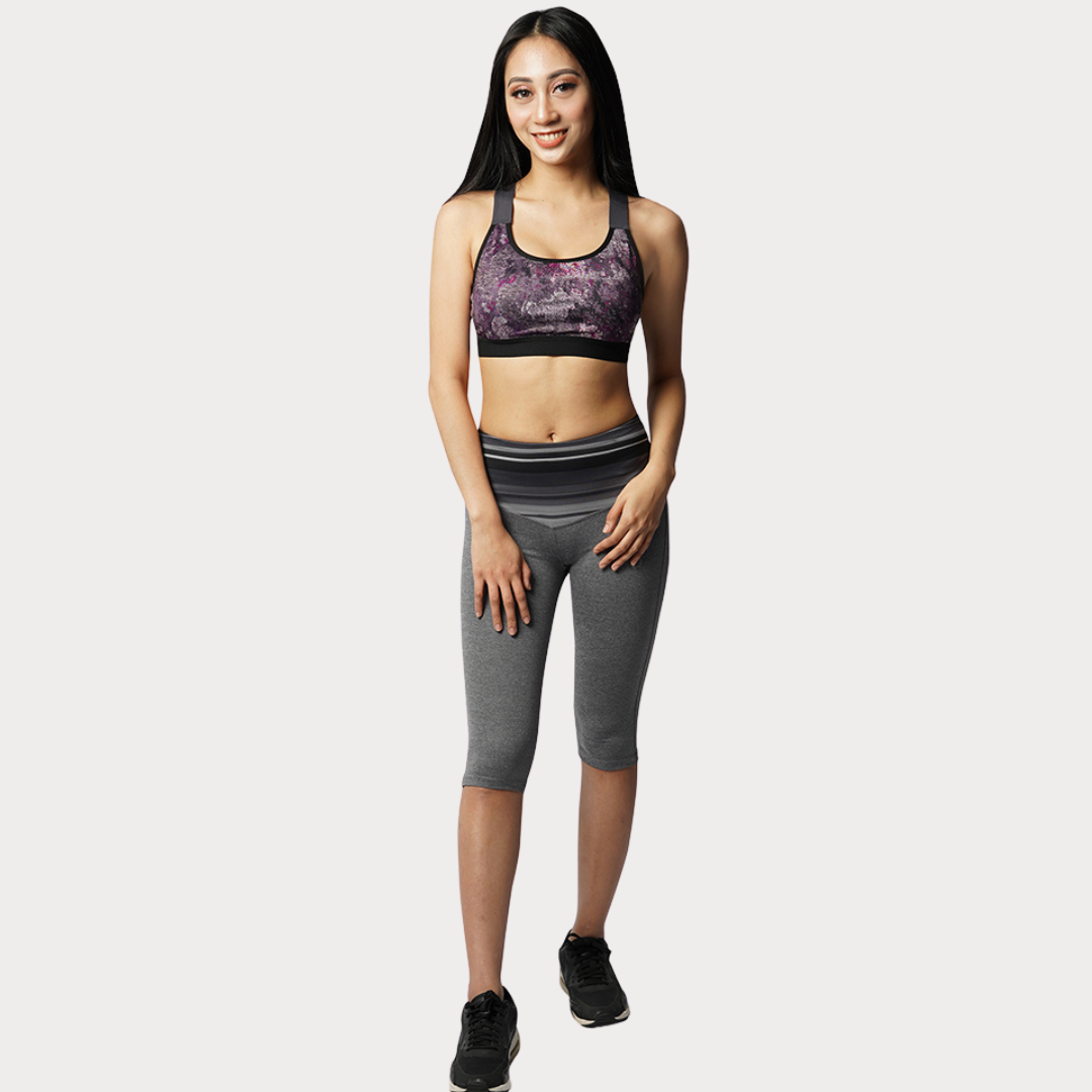 Capri & Leggings Activewear / Sportswear - Women's High-Waist Capri Leggings - S / Ebony Heather - Outperformer