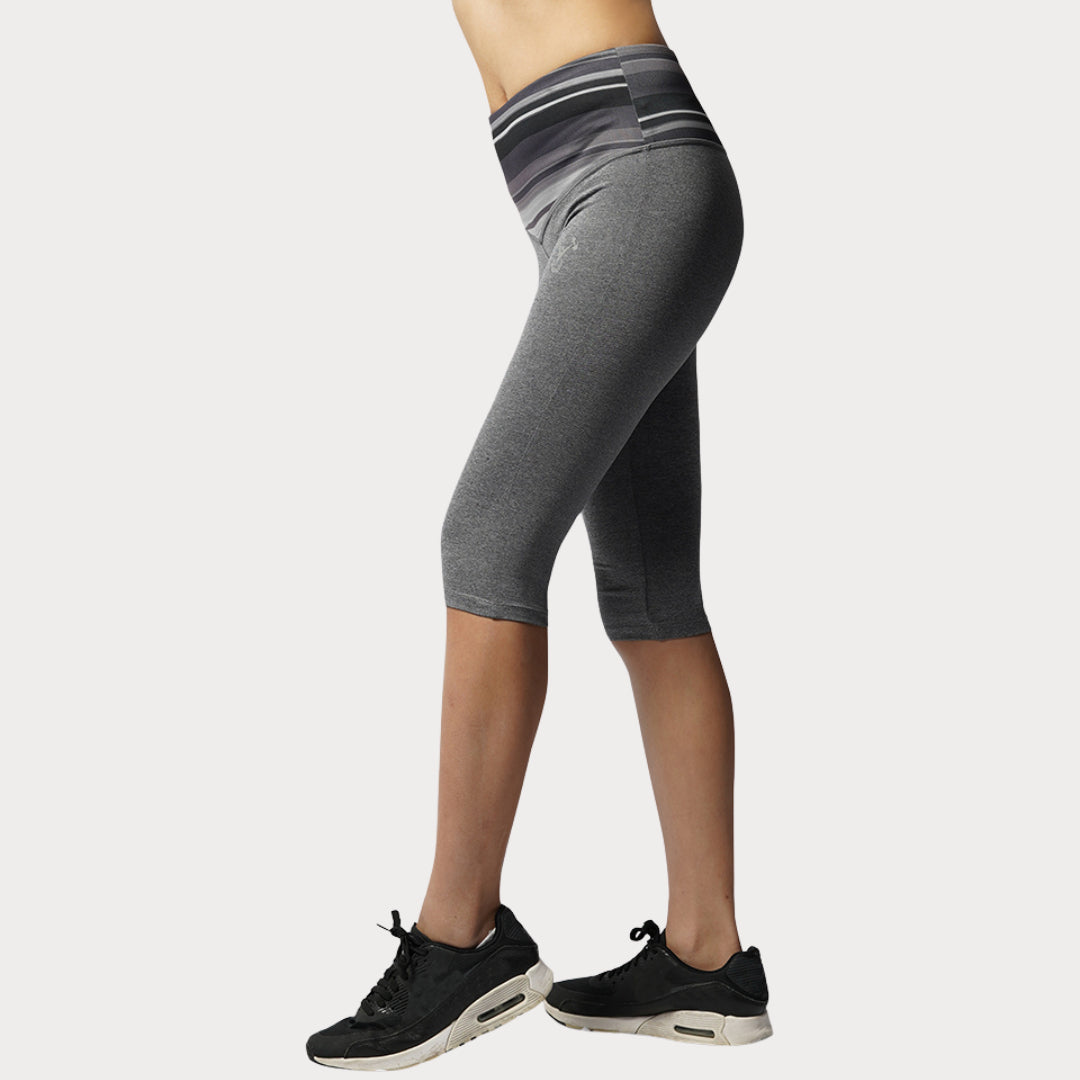 Capri & Leggings Activewear / Sportswear - Women's High-Waist Capri Leggings - S / Ebony Heather - Outperformer