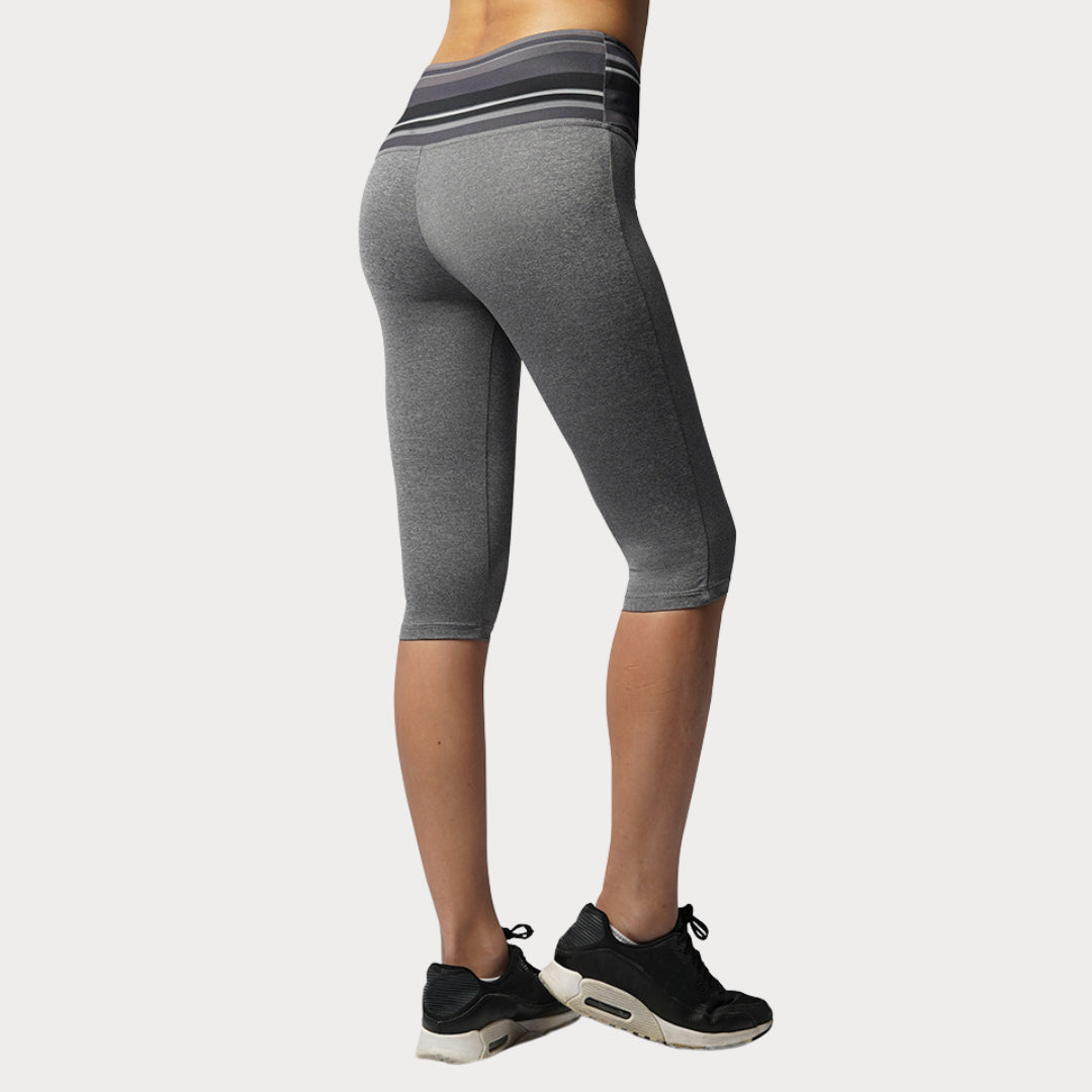 Capri & Leggings Activewear / Sportswear - Women's High-Waist Capri Leggings - S / Ebony Heather - Outperformer