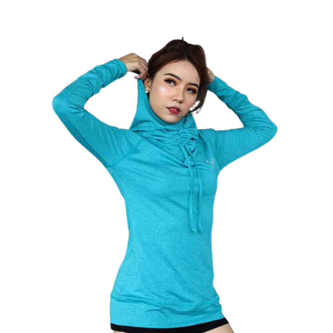 Hoodie Activewear / Sportswear - Women's Lite Long Sleeve Hoodie - S / Luxe Turquoise Heather - Outperformer