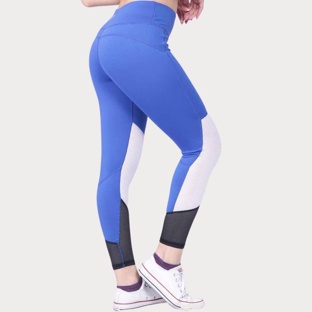 Capri & Leggings Activewear / Sportswear - Women's Classic High-Back Mesh Leggings - S / Royal Blue – Outperformer