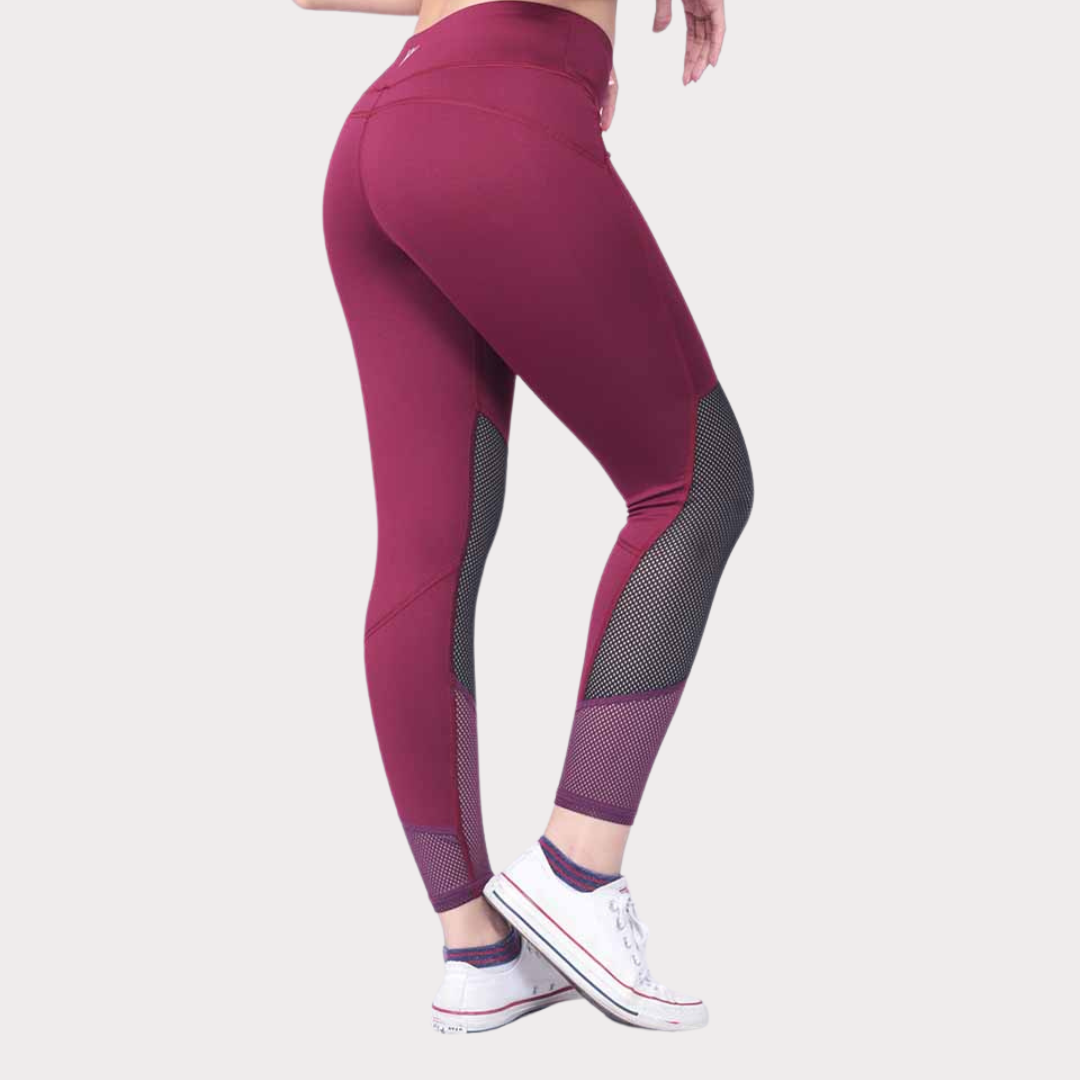 Capri & Leggings Activewear / Sportswear - Women's Classic High-Back Mesh Leggings - S / Mulled Berry - Outperformer