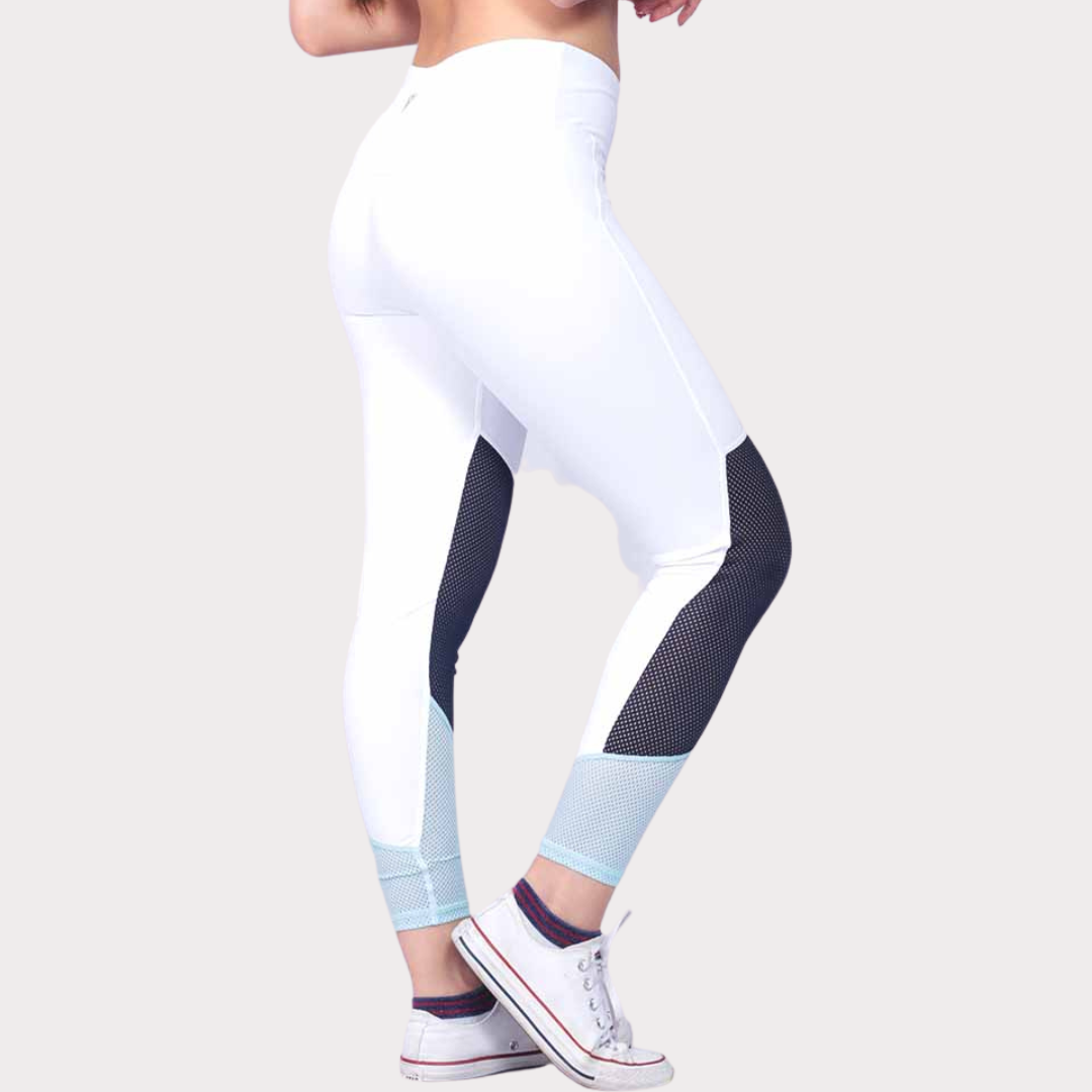 Capri & Leggings Activewear / Sportswear - Women's Classic High-Back Mesh Leggings S WHITE – Outperformer