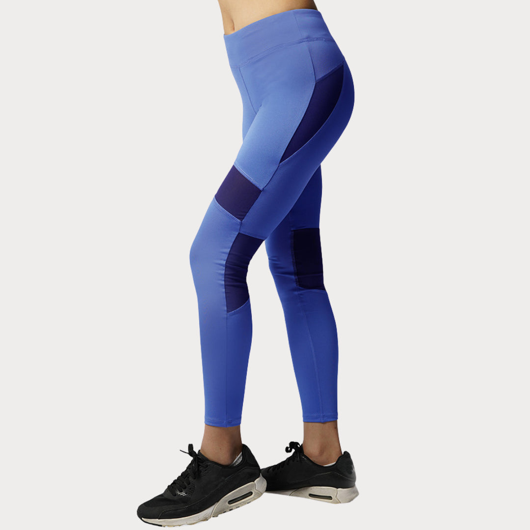 Capri & Leggings Activewear / Sportswear - Women's Classic Mid-Rise Mesh Leggings - S / Blue Jazz - Outperformer