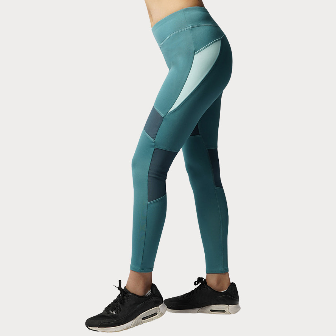 Capri & Leggings Activewear / Sportswear - Women's Classic Mid-Rise Mesh Leggings - S / Aqua Tonic - Outperformer