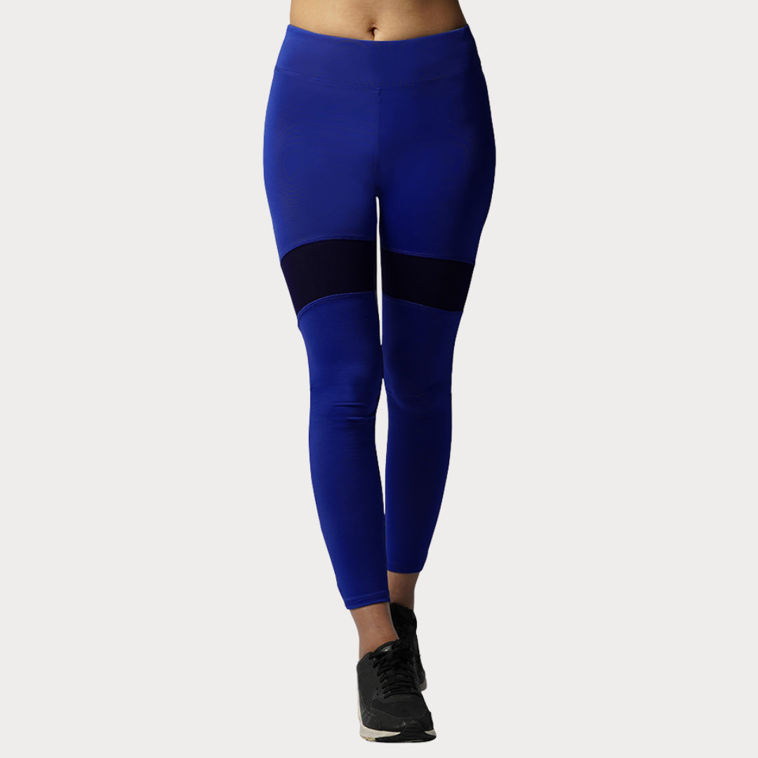 Capri & Leggings Activewear / Sportswear - Women's Classic Mid-Rise Mesh Leggings - S / Omni Blue - Outperformer