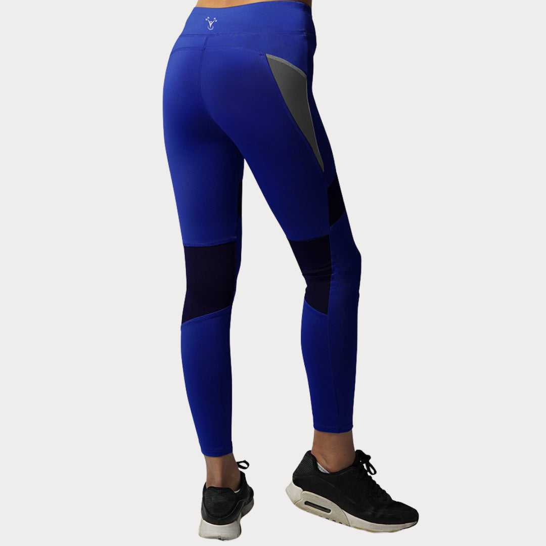 Capri & Leggings Activewear / Sportswear - Women's Classic Mid-Rise Mesh Leggings - S / Omni Blue - Outperformer