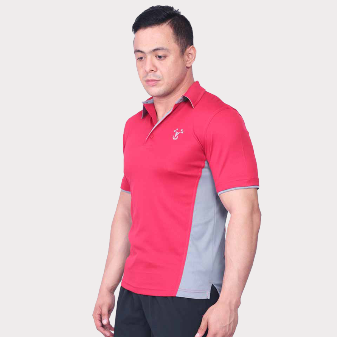 Polo Shirt Activewear / Sportswear - Men's Textured Polo Shirt - S / Quicksilver - Outperformer