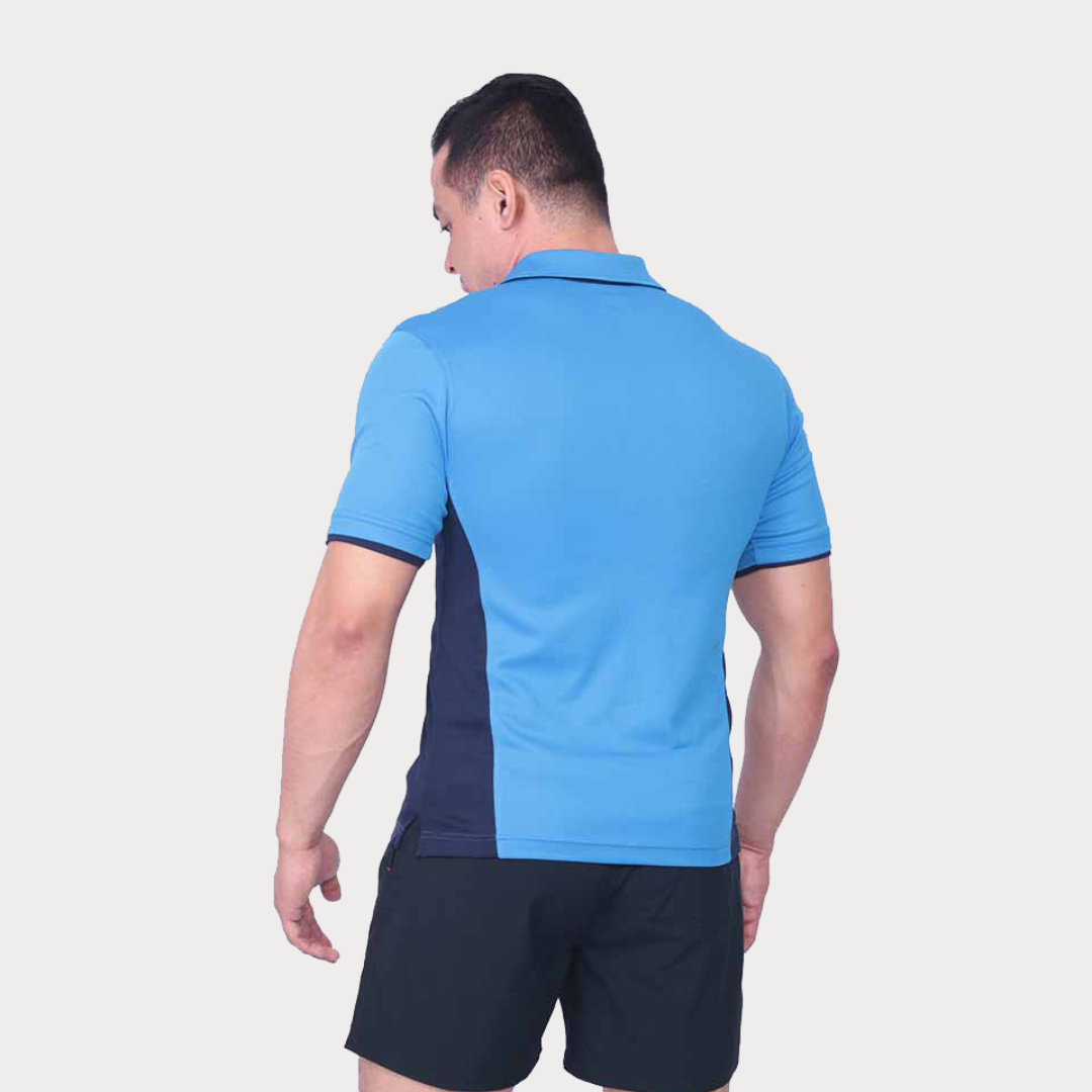 Polo Shirt Activewear / Sportswear - Men's Textured Polo Shirt - S / Navy - Outperformer