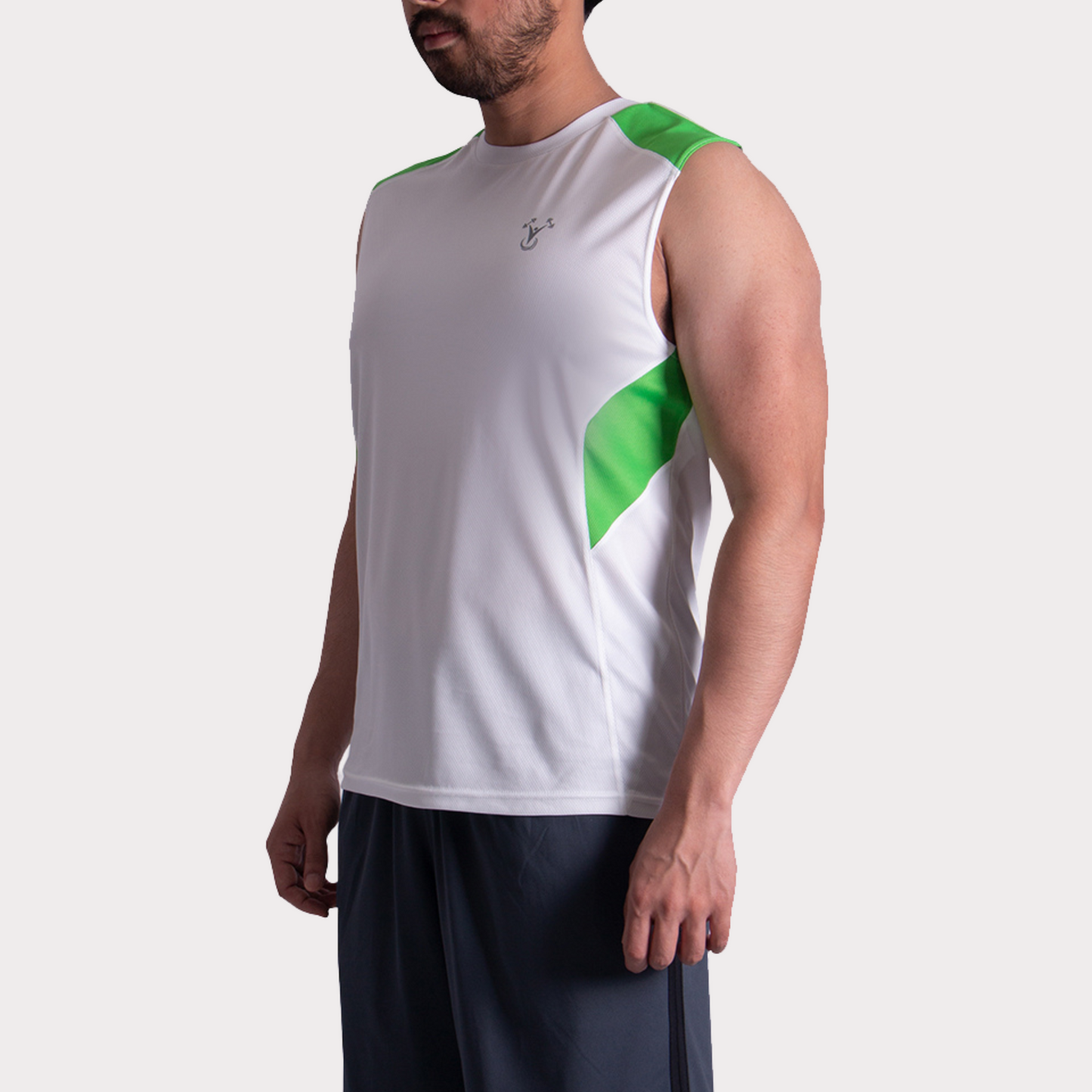 Sleeveless & Tank Activewear / Sportswear - Men's Wide Shoulder Muscle Tee - S / White - Outperformer