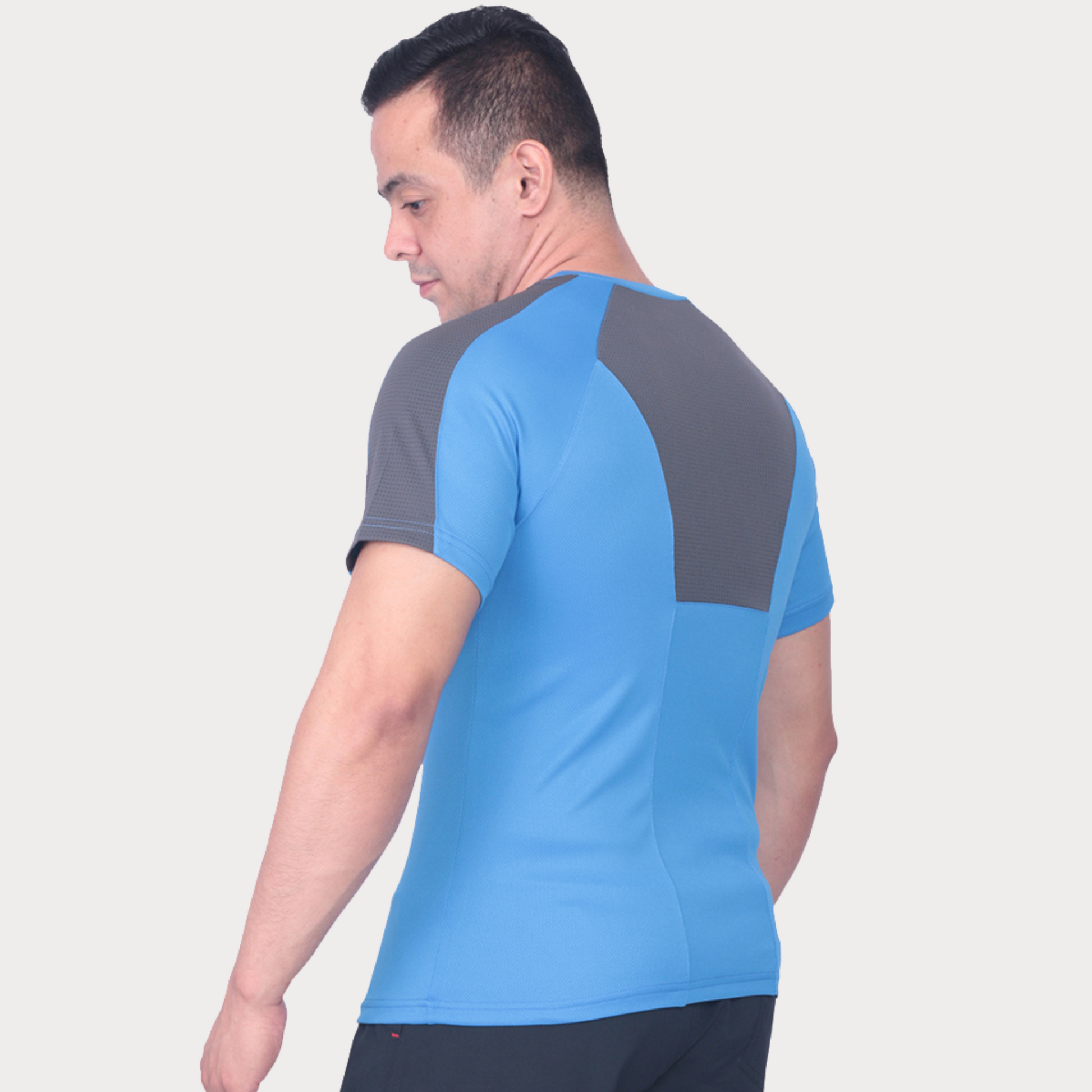 Short Sleeve Activewear / Sportswear - Men's Raglan Blocked T-Shirt - S / Sports Blue - Outperformer