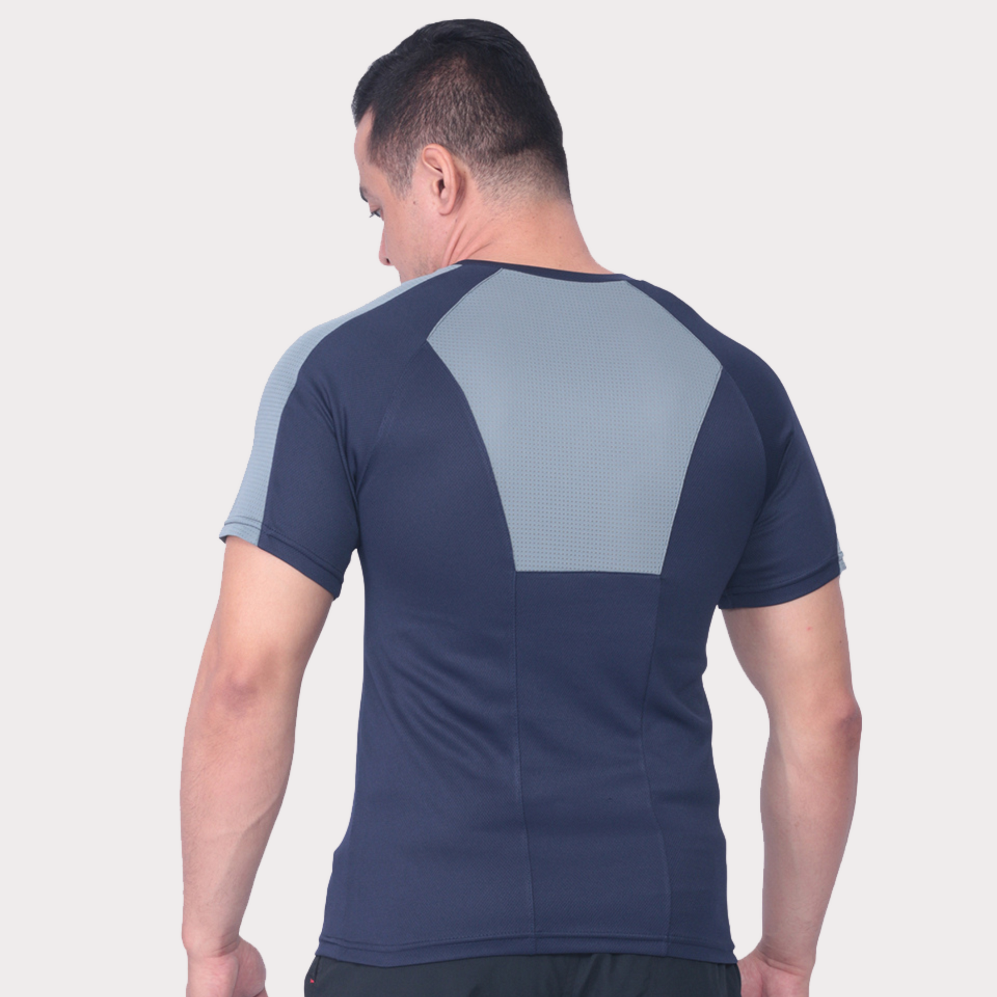 Short Sleeve Activewear / Sportswear - Men's Raglan Blocked T-Shirt - S / Xavier Navy - Outperformer