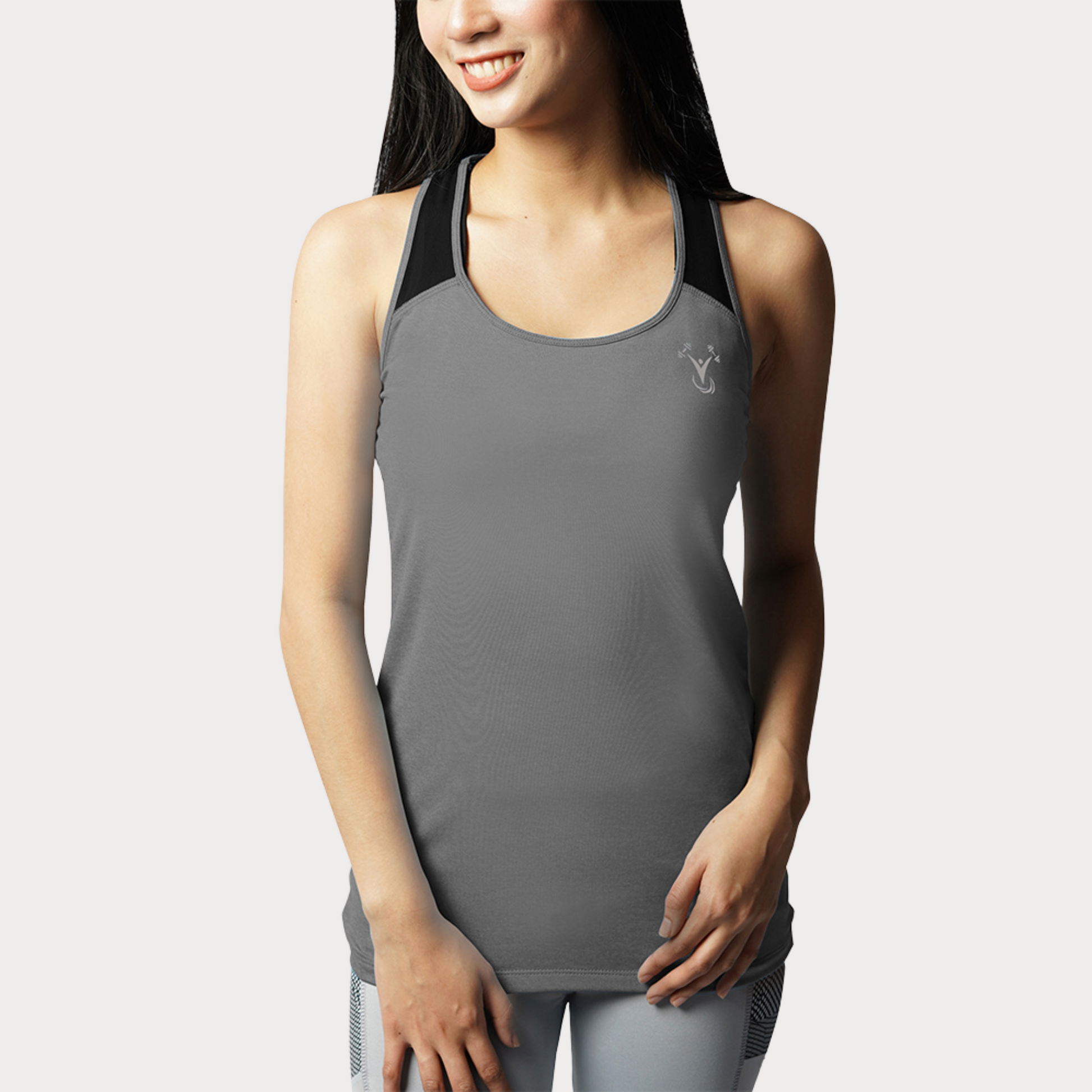 Sleeveless & Tank Activewear / Sportswear - Women's Racerback Tank Top - S / Ebony Heather - Outperformer