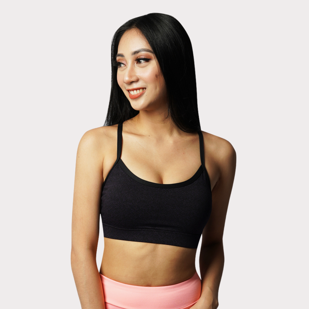 Sports Bra Activewear / Sportswear - Women's Medium Support Crisscross Bra - S / Purple - Outperformer