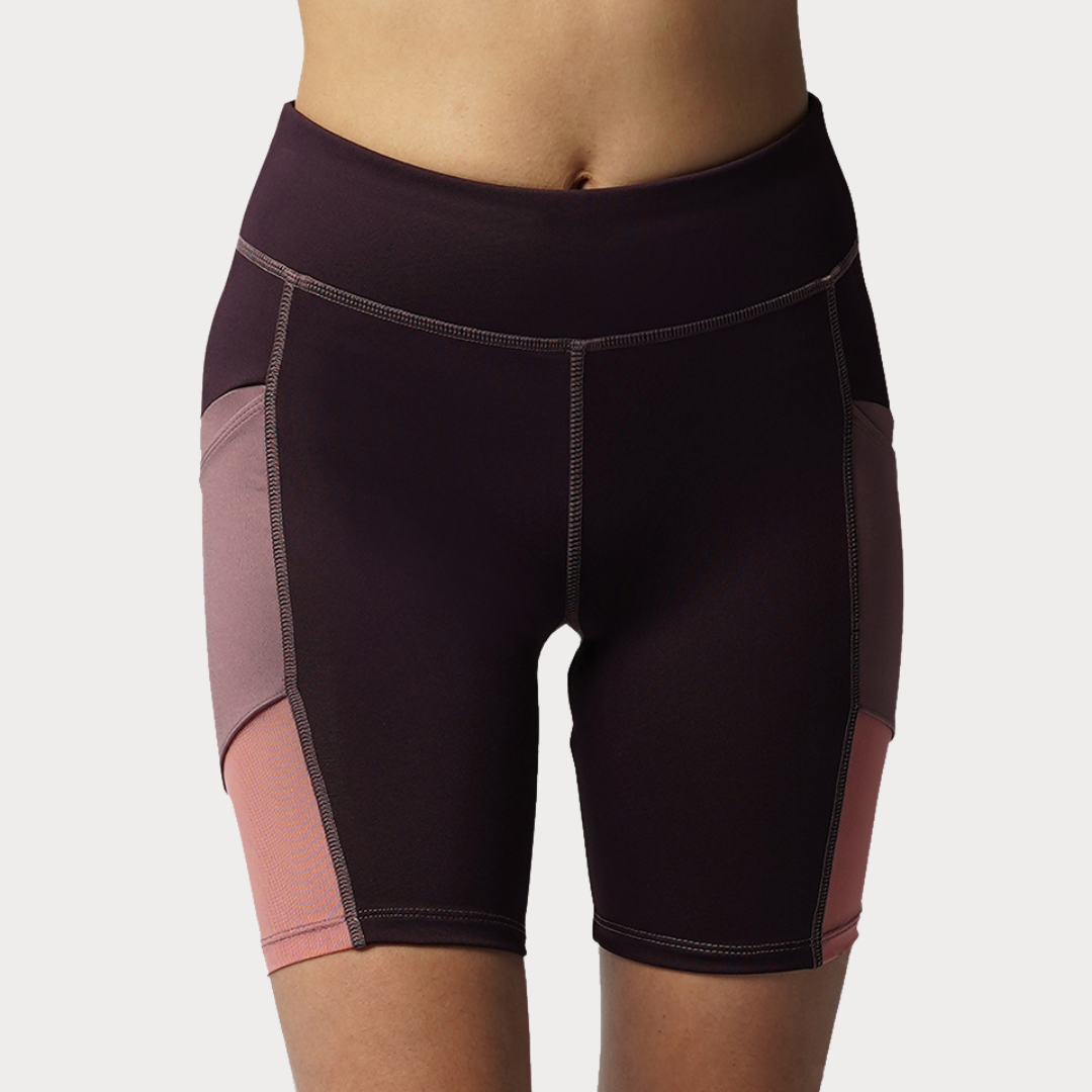 Women's Shorts Activewear / Sportswear - Women's Biker Shorts - S / Burgundy Blazer - Outperformer