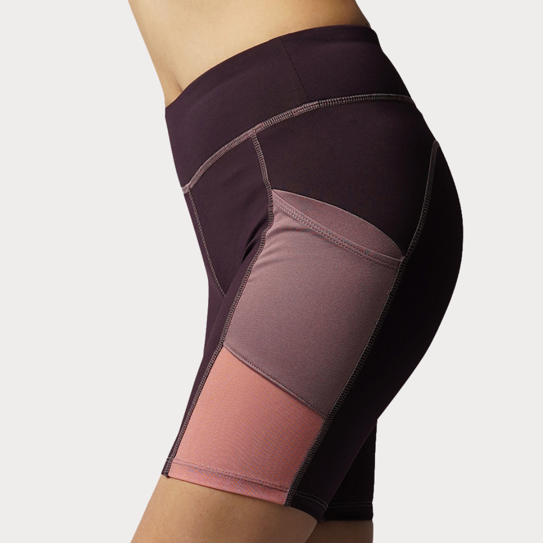 Women's Shorts Activewear / Sportswear - Women's Biker Shorts - S / Burgundy Blazer - Outperformer