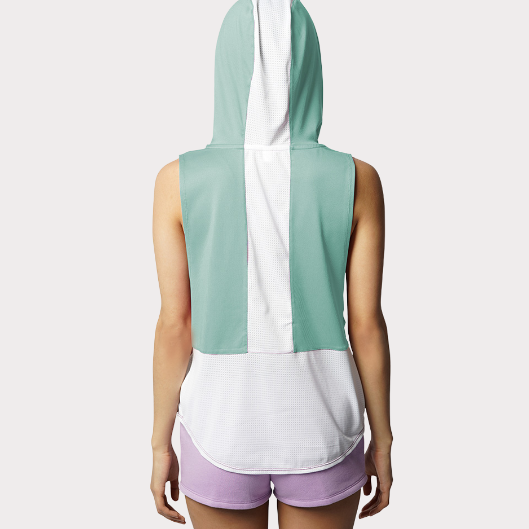 Hoodie Activewear / Sportswear - Women's Lite Sleeveless Hoodie - S / Winter Mint - Outperformer