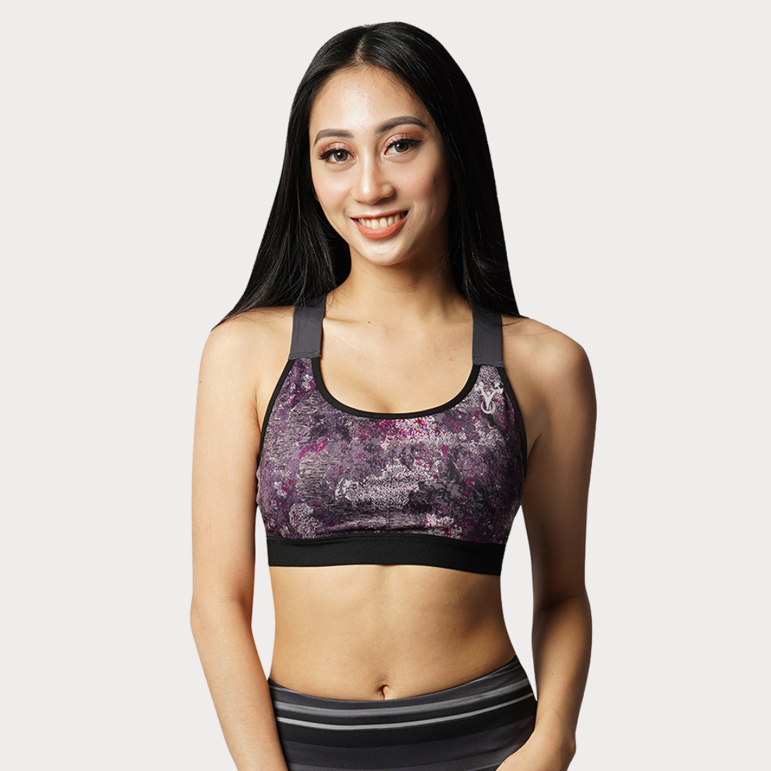 Sports Bra Activewear / Sportswear - Women's Light Support X-Straps Bra - S / Purple - Outperformer