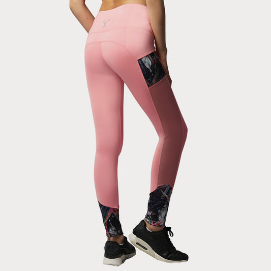 Capri & Leggings Activewear / Sportswear - Women's Contoured High-Rise Leggings w/ Mesh - S / Pretty Coral - Outperformer