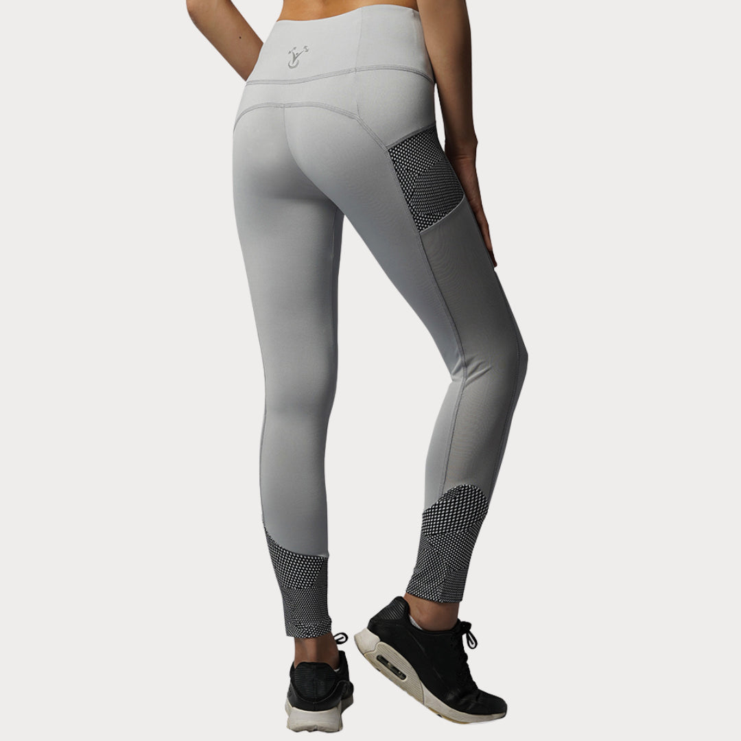 Capri & Leggings Activewear / Sportswear - Women's Contoured High-Rise Leggings w/ Mesh - S / Ice Blue - Outperformer