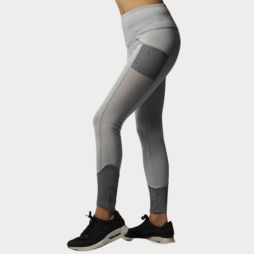 Capri & Leggings Activewear / Sportswear - Women's Contoured High-Rise Leggings w/ Mesh - S / Ice Blue - Outperformer