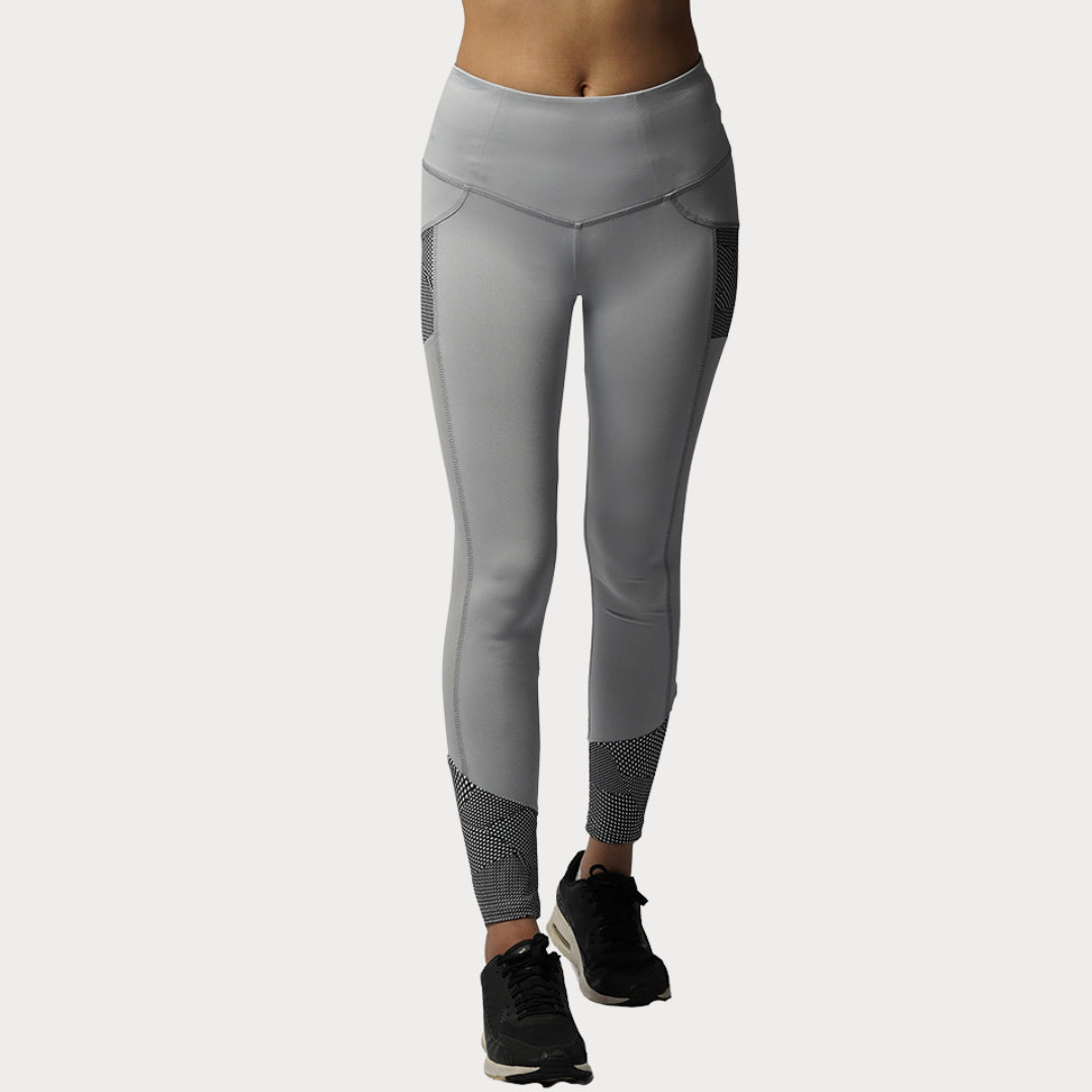 Capri & Leggings Activewear / Sportswear - Women's Contoured High-Rise Leggings w/ Mesh - S / Ice Blue - Outperformer