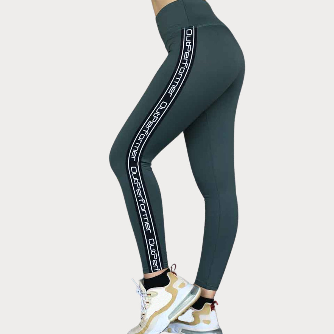 Capri & Leggings Activewear / Sportswear - Women's High-Waist Body Shaper Wordmark Leggings - Outperformer