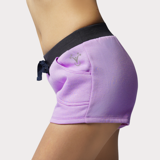 Women's Shorts Activewear / Sportswear - Women's Mini Fleece Shorts - S / Lilac - Outperformer