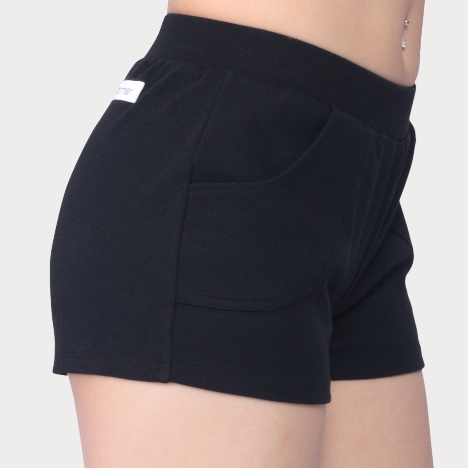 Women's Shorts Activewear / Sportswear - Women's Mini Ribbed Shorts - S / Black - Outperformer