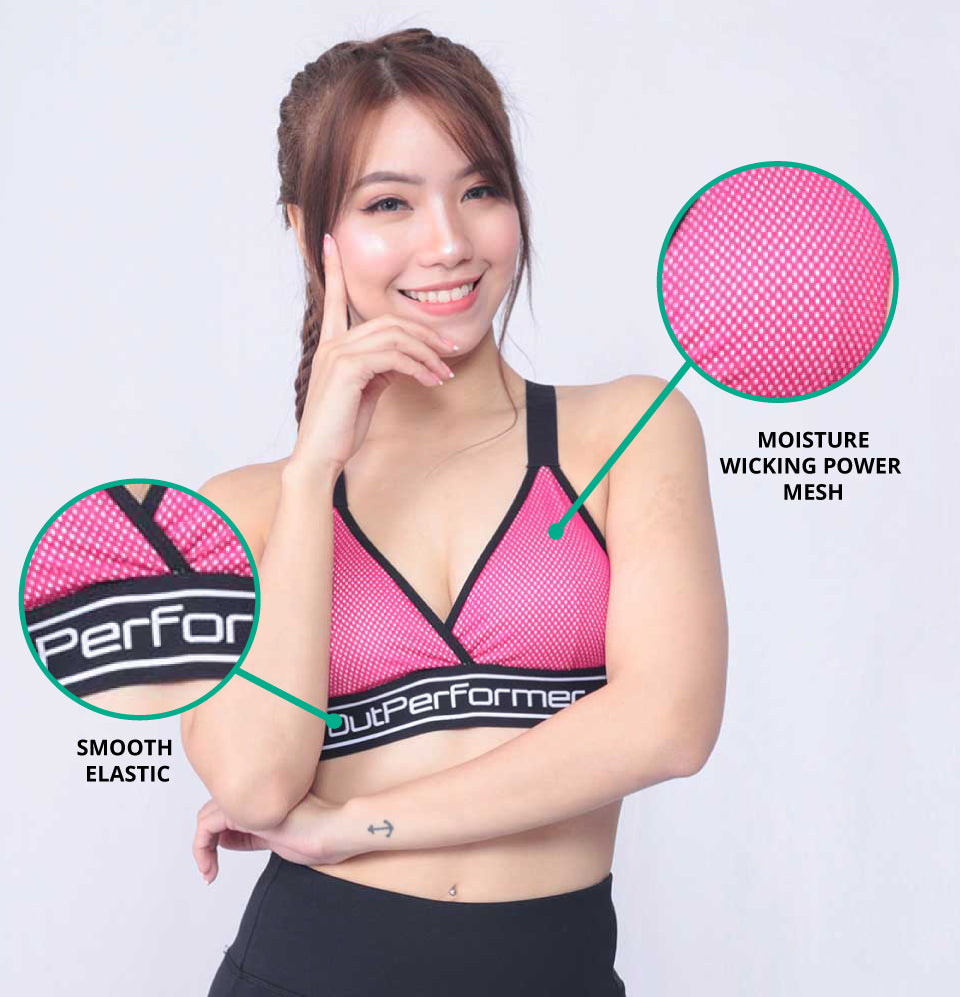 Sports Bra Activewear / Sportswear - Women's Light Support Triangle Mesh Bra - Outperformer