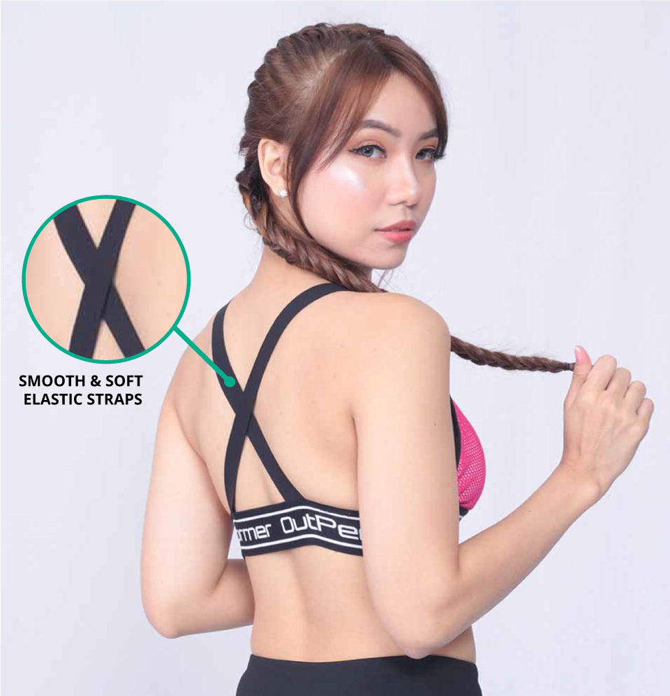 Sports Bra Activewear / Sportswear - Women's Light Support Triangle Mesh Bra - Outperformer