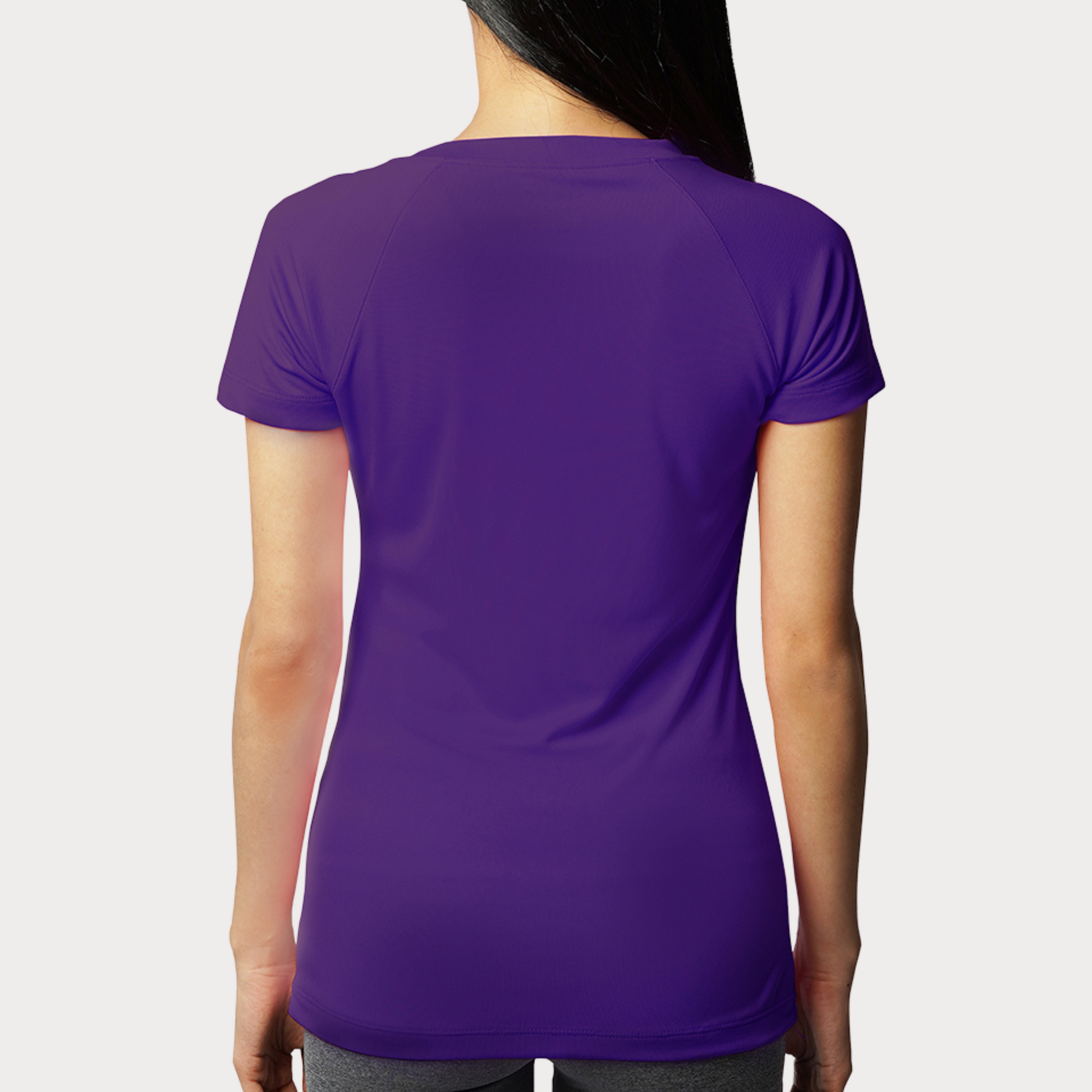 Short Sleeve Activewear / Sportswear - Women's Classic V-Neck Shirt - S / Violet - Outperformer