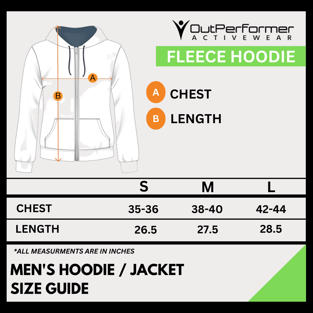 Men's  Zip Up Hooded Fleece Jacket