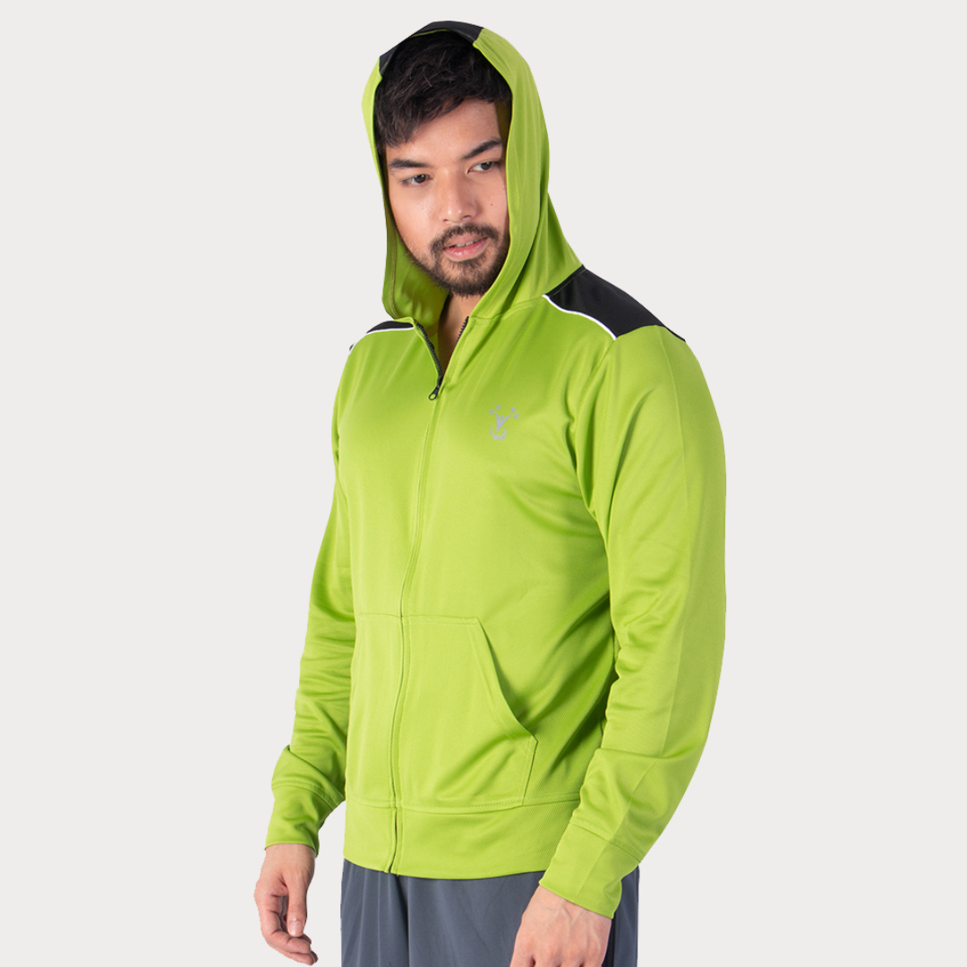 Hoodie Activewear / Sportswear - Men's Zip Up Lite Jacket Hoodie - S / Irish Green - Outperformer