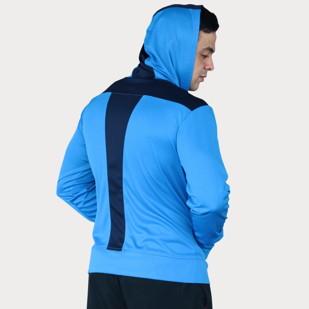 Hoodie Activewear / Sportswear - Men's Zip Up Lite Jacket Hoodie - S / Sports Blue - Outperformer