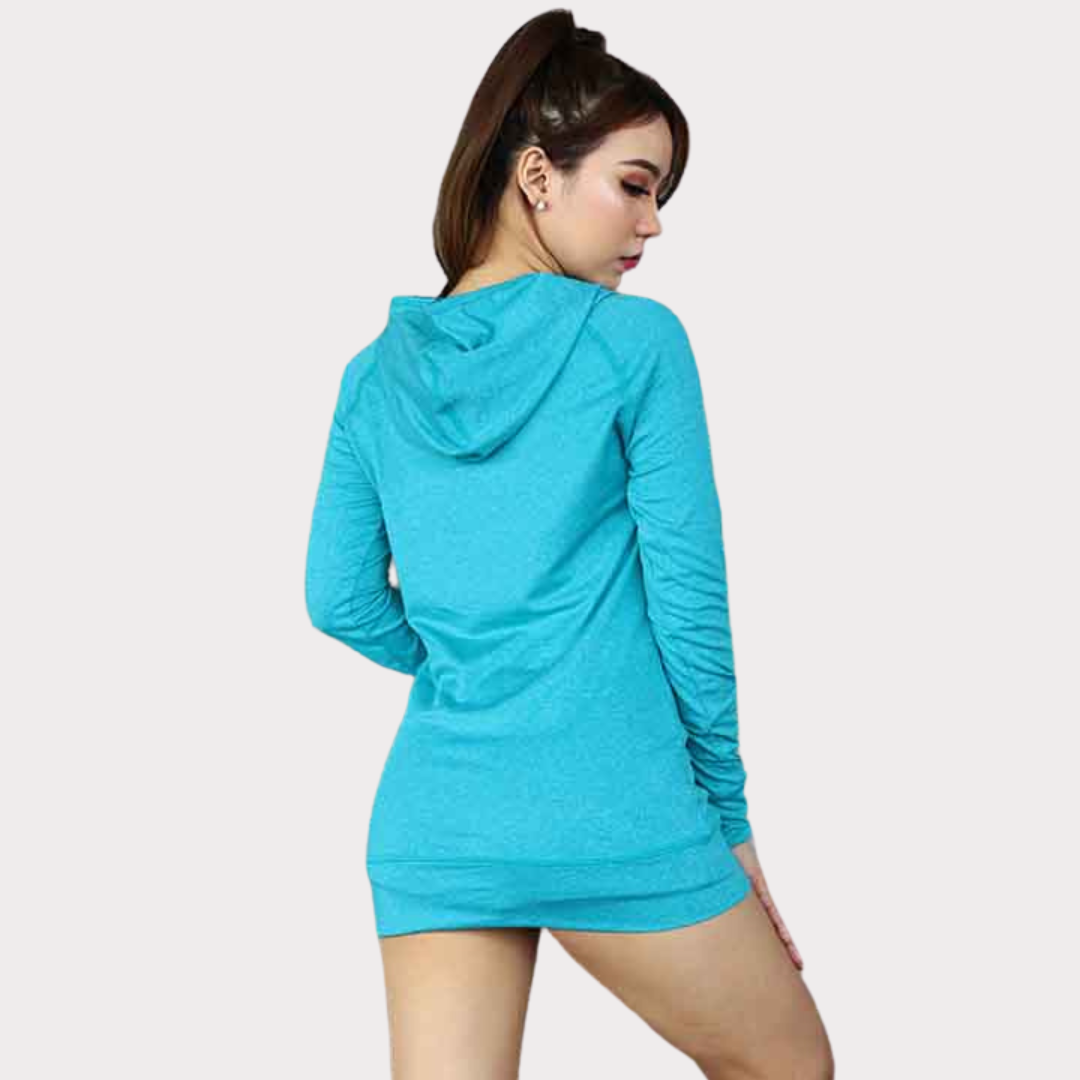 Hoodie Activewear / Sportswear - Women's Lite Long Sleeve Hoodie - S / Luxe Turquoise Heather - Outperformer