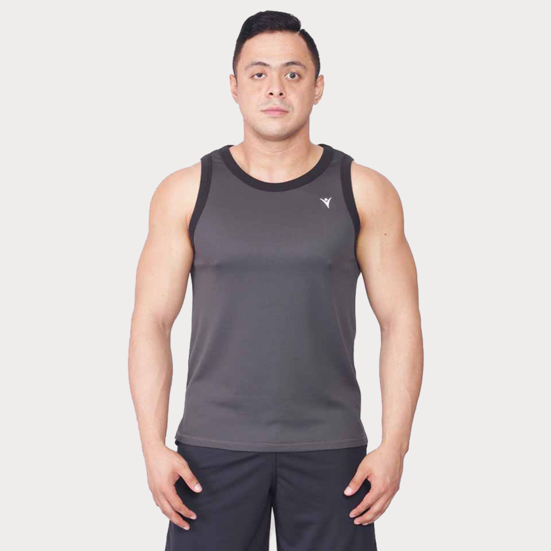 Sleeveless & Tank Activewear / Sportswear - Men's Classic Muscle Tee - S / Dark Grey - Outperformer