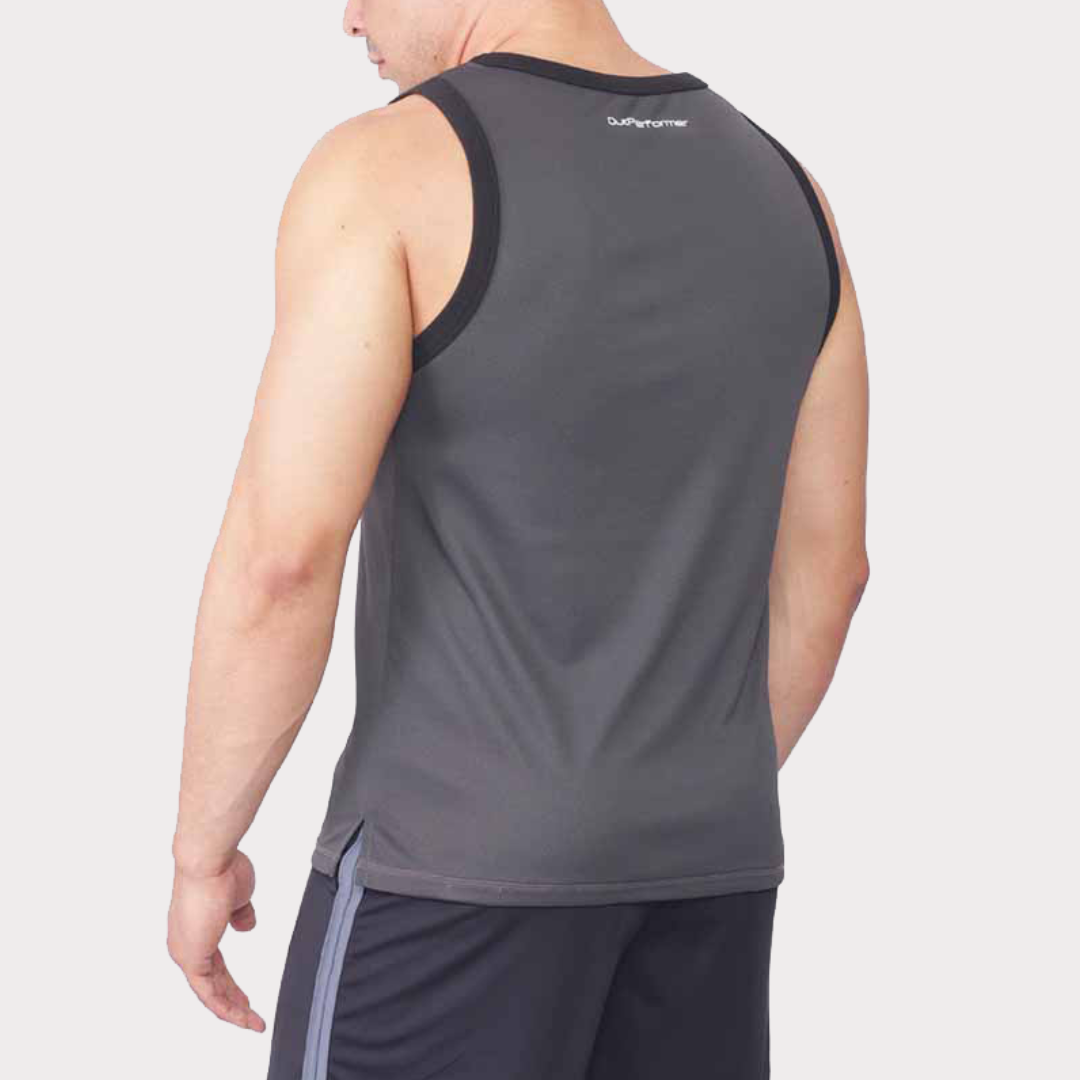 Sleeveless & Tank Activewear / Sportswear - Men's Classic Muscle Tee - S / Dark Grey - Outperformer