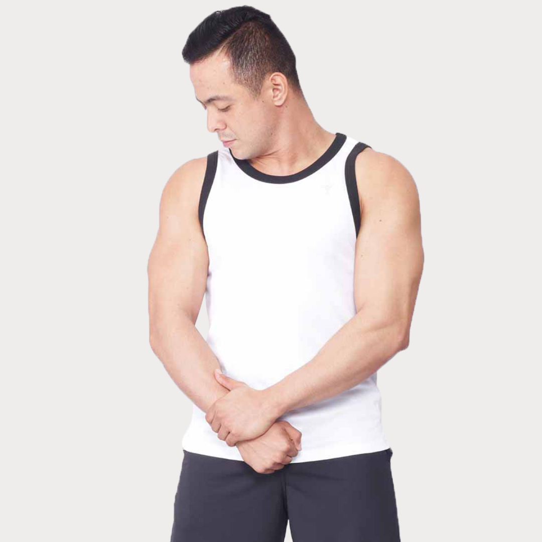 Sleeveless & Tank Activewear / Sportswear - Men's Classic Muscle Tee WHITE - Outperformer