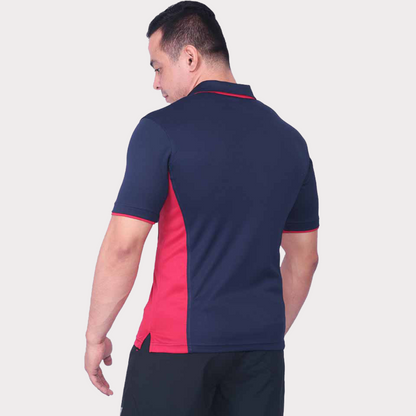 Polo Shirt Activewear / Sportswear - Men's Textured Polo Shirt - S / Rocket Red - Outperformer