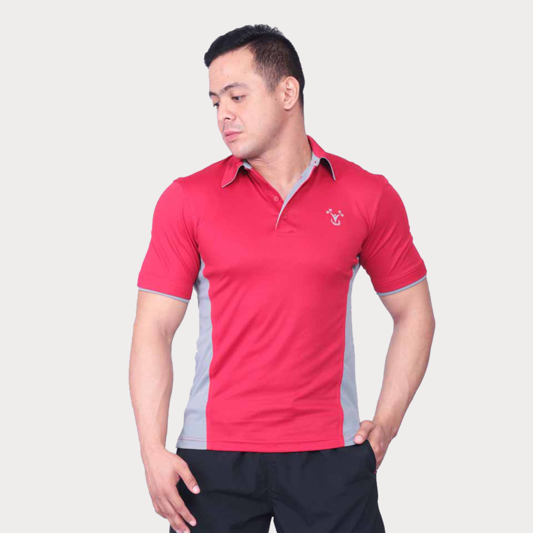 Polo Shirt Activewear / Sportswear - Men's Textured Polo Shirt - S / Quicksilver - Outperformer