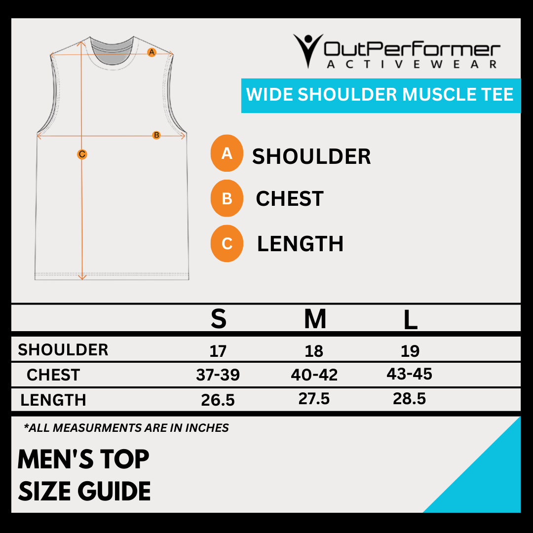 Sleeveless & Tank Activewear / Sportswear - Men's Wide Shoulder Muscle Tee - Outperformer
