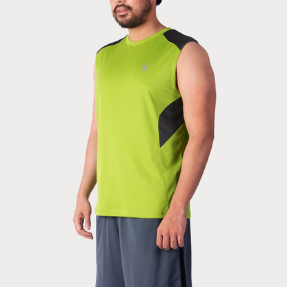 Sleeveless & Tank Activewear / Sportswear - Men's Wide Shoulder Muscle Tee - S / Irish Green - Outperformer