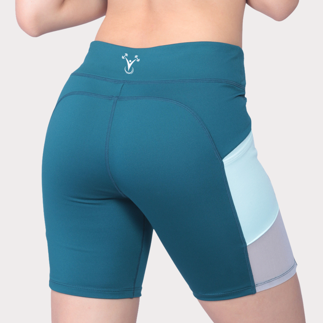Women's Shorts Activewear / Sportswear - Women's Biker Shorts - S / Jewelled Jade - Outperformer