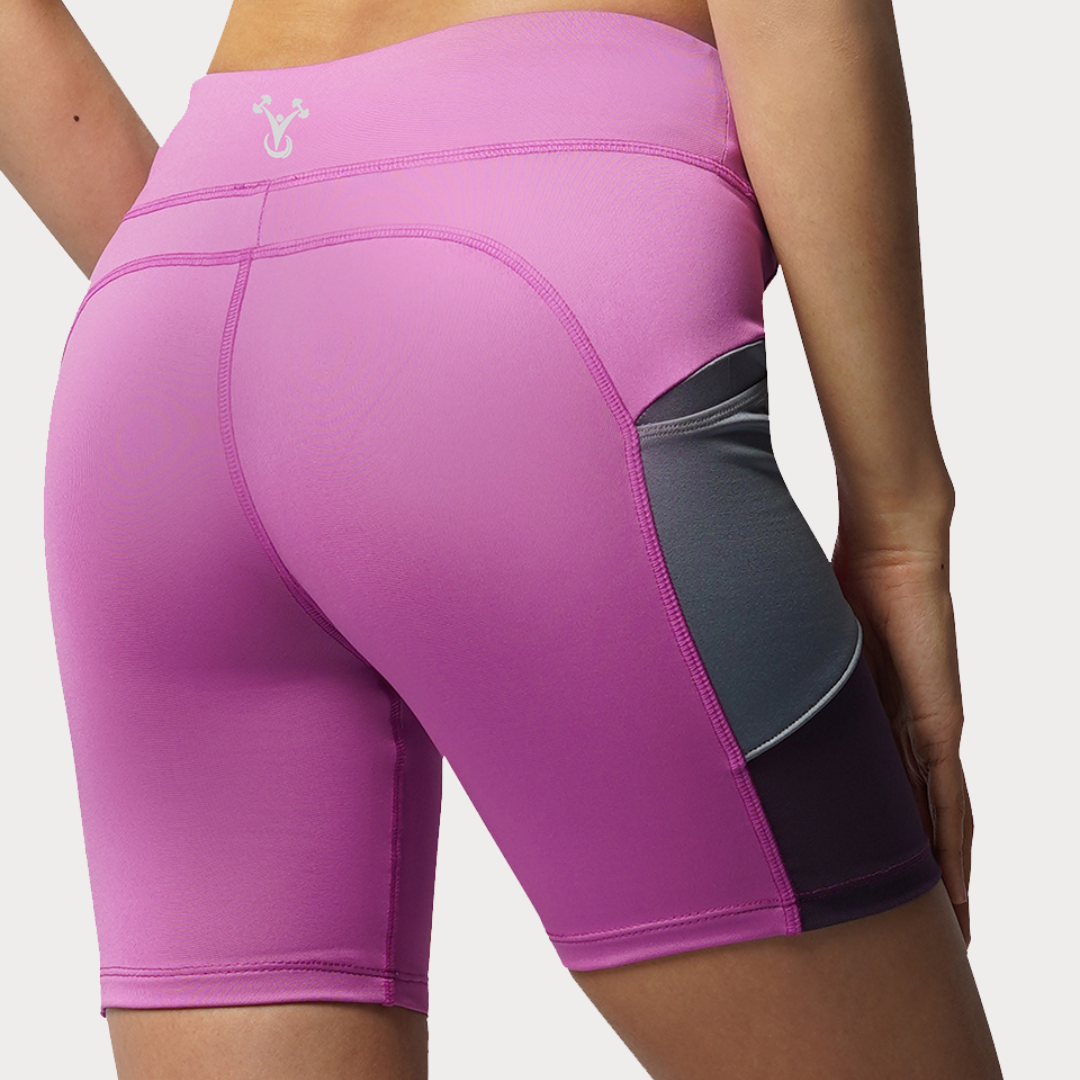 Women's Shorts Activewear / Sportswear - Women's Biker Shorts - S / Favorite Fuchsia - Outperformer