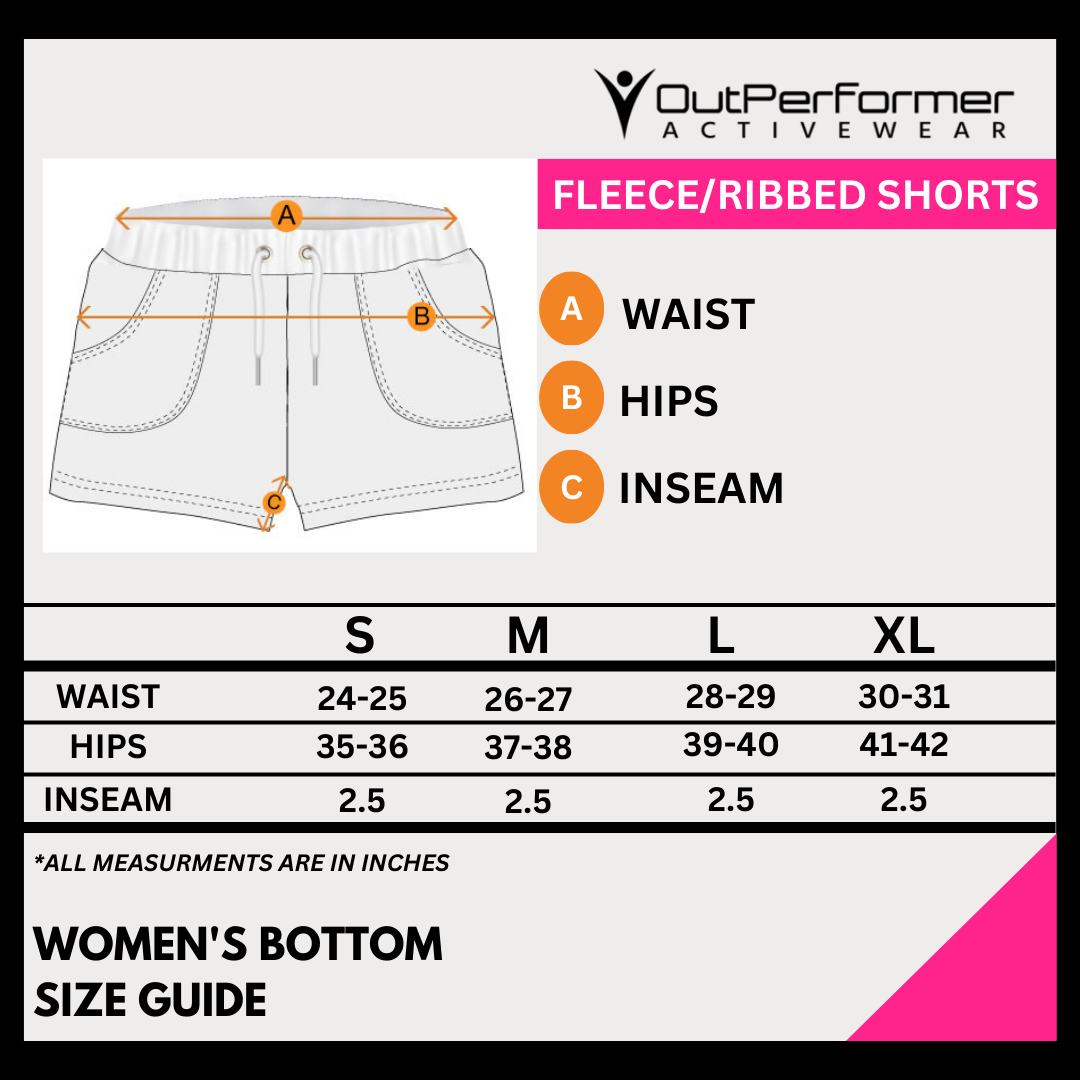 Women's Shorts Activewear / Sportswear - Women's Mini Ribbed Shorts - Outperformer