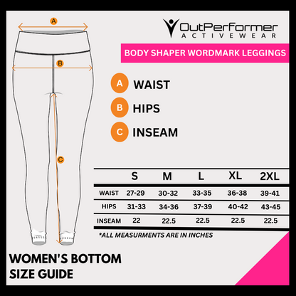 Women's High-Waist Body Shaper Wordmark Leggings
