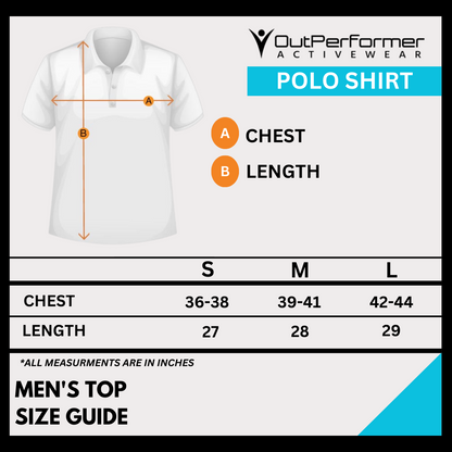 Polo Shirt Activewear / Sportswear - Men's Textured Polo Shirt - Outperformer