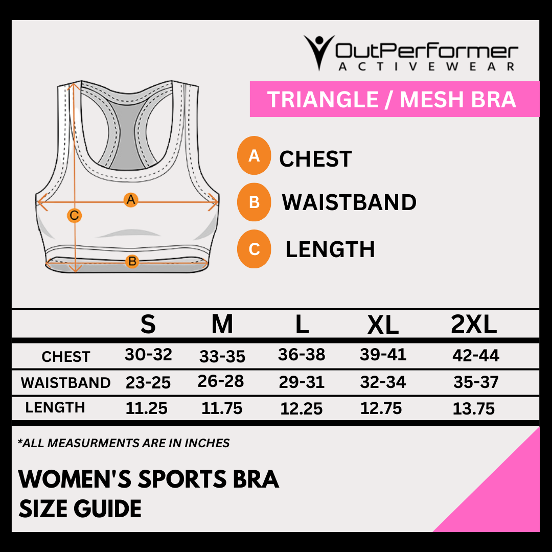 Women's Light Support Triangle Mesh Bra